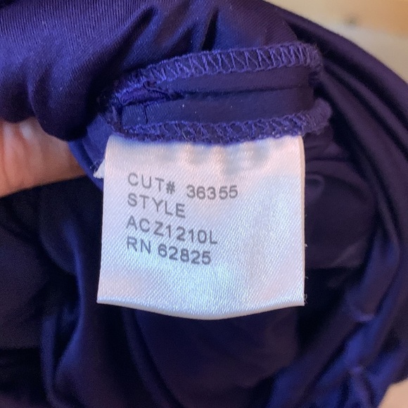 Tadashi Shoji Royal Purple Lace Special Occasion Gown Formal Dress Size 4 - Picture 8 of 12